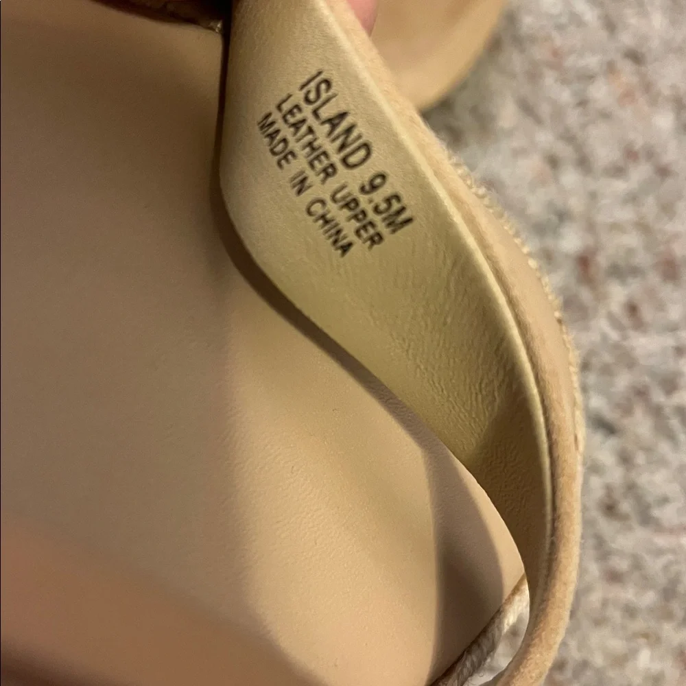 Botkier Island Tan Leather Espadrille Sandals Size 9.5